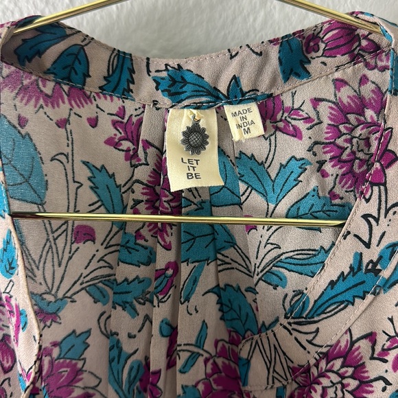 Let It Be Floral Sheer Tank Blouse - Picture 2 of 8